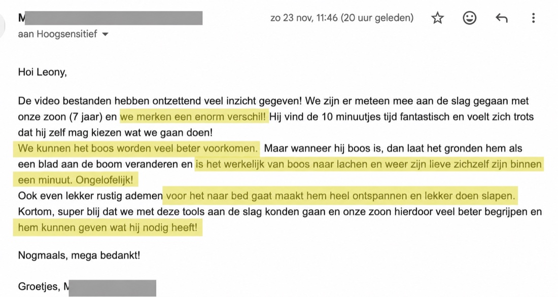 Ervaring van een moeder van een zoon van 7 jaar